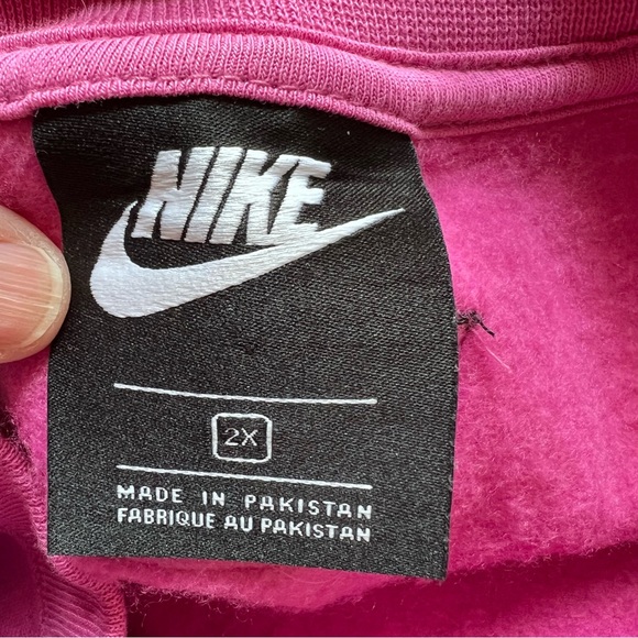 ⭐️ NIKE SWOOSH ICON CLASH SWEATSHIRT PLUS SIZES 2X,  PINK, - Picture 8 of 12